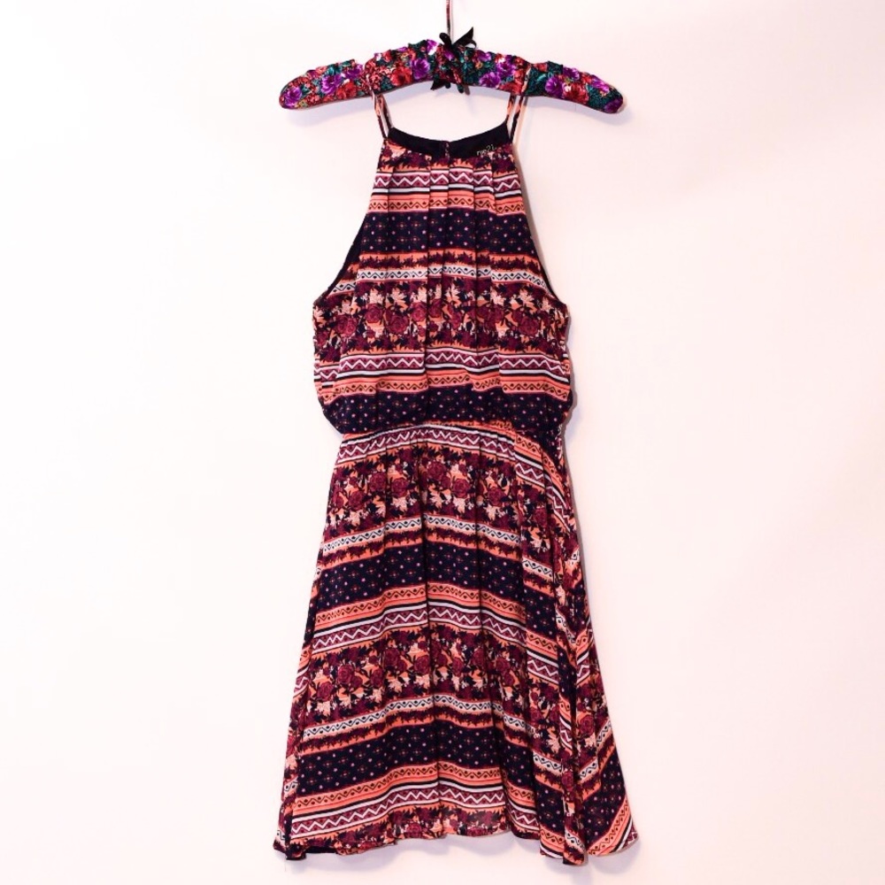 Rue21 Pink and Navy Summer Dress size medium